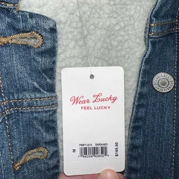 NWT Lucky Brand Fleece Lined Denim Jacket - Picture 5 of 8